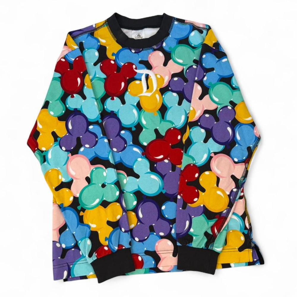 Disneyland Resort Mickey Mouse Balloons Long Sleeve Crewneck Shirt - Size XS